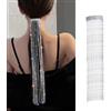 Sanbore Fermaglio per coda di cavallo con strass e nappa con strass, fermaglio per capelli alla moda, accessori per capelli, copricapo, molletta per capelli, accessori per ragazze e donne, argento, 39 cm