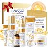 Allony Skin Care Coreana Set Completo, Set Skincare Collagen, Nutre la Pelle | Kit Skincare Viso Completo, Include Crema Viso Collagene, Collagen Mask, Eye Cream, Toner Visos, Face Cleanser, Face Lotion