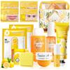 Miioto Set Skincare Viaggio, Cofanetto Regalo Donna Beauty, Cofanetto Skincare Donna Con Crema Corpo,Crema Mani,Burrocacao Labbra,Patch Occhi, Maschere Viso, Bagnoschiuma,Saponetta, Perfume