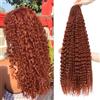 CAZSYSDD Deep Wave Bulk Hair for Braiding 18 inch No Weft Deep Wave Bundles Curly Braiding Hair Extensions for Boho Braids and Wavy Braiding Hair 2 Braids Per Pack (350#-001, 24 inch (Pack of 8))