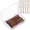 AIEX Set di 50 forcine per capelli a forma di U, fermagli per capelli a tenuta sicura, fermagli per capelli per donne e ragazze e parrucchieri (marrone)