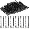 AOZUO 100 Mini Forcine per Capelli, 3,5 cm, in Metallo per Donne, Ragazze, Bambini, Chignon Lunghi e Lisci