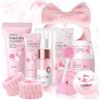 Dongcill Kit per la Cura della Pelle Sakura 14 Pezzi,Sakura Skincare Set | Include detergente, essenza, crema, maschera di fango,Set Skincare Viso Completo per Ragazze e Donne