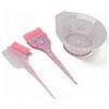 Generic Set di 3 pennelli professionali per tintura dei capelli, con ciotola, pettine per tinture da parrucchiere, per uso domestico e salone, manico ergonomico antiscivolo, in nylon morbido, blu (#12