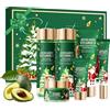 Miioto Avocado Skin Care Kit, Kit Skincare Viso Completo, Set Skincare Regalo Donna, Skin Care Coreane mit Tonico, Lozione, Crema, Detergente, Crema Occhi e Maschere Viso, Idee Regalo di Natale