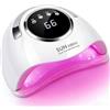 BEENLE Lampada UV LED professionale da 500 W con 90 LED - Sensore intelligente e 4 timer per un'asciugatura rapida dello smalto gel - Asciugatore per unghie di qualità professionale per uso domestico