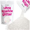 Hemway Extra Grosso Glitter 100 g 3,5 oz Cosmetic Safe 1mm 1/24 0,04 - cristallo diamante bianco