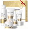 AONAT Set Skincare Viso Bava di Lumaca 5 Pezzi,Kit Cura Viso Donna Idratante con Detergente,Tonico,Siero,Crema Viso e Contorno Occhi,Routine Viso Completa per Tutti i Tipi di Pelle
