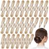 YAWYO 50 Pezzi Mollette per Capelli in Metallo, Clip a Scatto per Bambini e Ragazze 5 cm (Caffè)