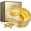 Muiefe 60 Pezzi Collagene Patch Occhiaie e Borse, Maschera Occhi 24K Gold, Patch Occhi Antirughe Donna e Uomo, Maschera Contorno Occhi Idratante, Rinfrescante e Lenitiva, Rimuovi Borse e Puffiness