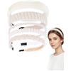 KACZUS Set Cerchietti per Capelli Donna con Perle Bianche - 5 Fasce Elastiche Antiscivolo, Comfort Anatomico per Uso Protratto, Eleganza Nuziale per Cerimonie e Feste