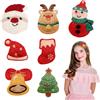 KASESSS 7 Pezzi Fermagli per Capelli di Natale, Fermagli Capelli Bambina di Natale, Fermaglio per Capellis Lavorato a Maglia con Motivo Cartoon, Campana Pupazzo di Neve Renna per Bambini Adulti Donne
