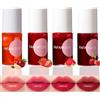 Pakivs Set di macchie per tinta per labbra a 4 colori, mini rossetto ad acqua, lucidalabbra coreano idratante naturale, impermeabile di lunga durata, tinta per labbra e guance multiuso