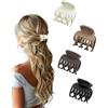 KONFEN 4 pezzi 4 cm Doppio strato Piccola molletta per capelli, molletta per capelli da donna Simplicité Française Opaca Mini Antiscivolo Accessorio banana accessori