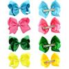 CBMZHF Set di 8 papillon regolabili e fermagli per capelli con nastro, per ragazze, donne, bambini, accessori per lo styling in raso in 4 colori (feste, matrimoni, tutti i giorni)