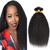 Creuost 30 32 34 Inch Yaki Straight Human Hair Bundles 1B Natural Black Parrucche Capelli Veri Extensions Double Weft Unprocessed Brazilain Remy Hair Weave Extension With Minimal Tangle 3 Bundles 300g