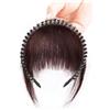 Hrlace Pony - Fascia per capelli Air Bangs, con frangia, con strass, per donne, ragazze, uso quotidiano, marrone scuro #1