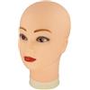 perfk Testa di manichino, testa di parrucca in schiuma, supporto per cuffie, testa di manichino modello leggero e robusto per occhiali da sole, cuffia, Base bianca da donna