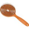 Pilipane Spazzola districante per capelli Professionale salone Testa rotonda Setole super morbide Pettine districante antistatico per capelli ricci e capelli lisci Denti densi Design cavo (Marrone)