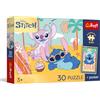 Trefl - Lilo & Stitch, Il sorriso di Stitch - 30 pezzi - Puzzle con i personaggi del cartone animato, poster esclusivo, intrattenimento creativo, per bambini dai 3 anni in su