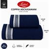 Liabel Asciugamani Set 2 pezzi 100x50 e 60x40 Blu Notte