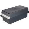 HAN 956-13, scatola per documenti formato A6, design innovativo e accattivante, contiene 1.300 carte, coperchio regolabile in dotazione con etichetta grande scrittura, nero