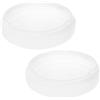 NULYLU Coprilampada per Soffitto 2 Pezzi in Plastica Bianco, Design Elegante a Cupola Rotonda, Facile Installazione Riduzione Fumo per Bagno e Qualsiasi Stanza