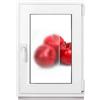 Framex Finestra da bagno Bianca Doppio Vetro Satinato 50 x 70 cm DIN Destra, Finestra seminterrato PVC Satinato 500 x 700 mm 32 mm Oscillobattente (Maniglia Sinistra)