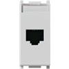 Vimar 14338.8.SL Plana presa RJ45 da incasso Netsafe Cat5e UTP, 1M, silver