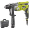 Ryobi Trapano a Percussione Elettrico 1200W, Mandrino Autoserrante 13 mm, 2 Velocità, Reversibile, per Legno Metallo e Muratura, Impugnatura Ausiliaria, Luce LED, Asta di Profondità, RPD1200-K
