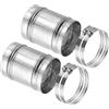 PATIKIL 2 Set Connettore per Condotti 80Mm/3 Accoppiamento per Condotti | in Acciaio Zincato, Accoppiatore per Tubi Asciutti Estensione Tubo, Lunghezza 4