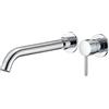 VALAZ Rubinetto Lavabo da Incasso Cromato Canna 26 cm Tondo Serie Guadiana | Rubinetto da lavabo da incasso a parete, canna 26 cm, miscelatore monocomando, ottone e acciaio inox, risparmio idrico
