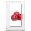 Framex Finestra da bagno Bianca Doppio Vetro Satinato 50 x 80 cm DIN Sinistra, Finestra seminterrato PVC Satinato 500 x 800 mm 32 mm Oscillobattente (Maniglia Destra)