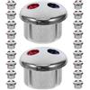 Ipetboom 20 Pezzi Copertura Manopola Rubinetto Abs Indicatore Temperatura Rosso e Blu per Cucina e Bagno Facile Installazione Design Elegante