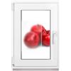 Framex Finestra da bagno Bianca Doppio Vetro Satinato 50 x 70 cm DIN Sinistra, Finestra seminterrato PVC Satinato 500 x 700 mm 32 mm Oscillobattente (Maniglia Destra)