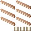 GANILITY 6 Pezzi Maniglie in Legno, Pomelli Cassetti per Mobili, Tiranti per Cassetti, Mobile da Cucina in Legno Massiccio con Maniglie, Interasse Fori 160 Mm, per Armadi, Bagni, Uffici E Cucine