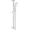 GROHE Tempesta Set Saliscendi Doccia (2 getti, asta 600 mm, flessibile 1,75 m, SpeedClean anticalcare), Cromo, 27598001