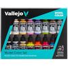 Vallejo Model Color Wargame Special 70257, set 16 colori acrilici da 18 ml per wargame e miniature: 11 Model Color con argento e oro, più 5 fluo, flaconi con contagocce