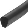 PATIKIL Bordatura In Gomma 1/8(3mm x 3.3Ft Lunghezza EPDM Profilo A U Nero | Protettore Bordo A Forma Di U Guarnizione, Per Vetro Specchio 2-4mm Protettore, 11x16mm