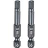 QUARKZMAN 2Pz Punte Cacciavite testa esagonale piatta H5 (5mm) con Punta Magnetiche Gambo Esagonale 1/4 Lunga 50mm (2) in Acciaio S2 Inserti per Avvitatore Metrico con Bussola, Blu