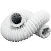H&C VENT Tubo flessibile di scarico - con alluminio - Isolamento PVC - Tubo flessibile - Uscita di ventilazione tubo flessibile per condizionatori d'aria, asciugatrice (bianco, Ø 100 mm - 1 m)