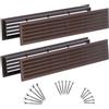 Steinberg14 2pz, Griglie di Ventilazione per Porte 450 x 92 mm - Marrone Griglie di Aerazione per Porte Interna - Griglie di Scarico Dell'aria in Plastica Bifacciali con Viti, di Steinberg14