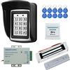 YAVIS Kit System di Controllo accessi RFID Programmabile Tastiera Controller in Metallo, Copertura impermeabile, 180kg Serratura Magnetica Elettricacon, 3A Alimentazione, Pulsante EXIT, Keyfobs ID 10