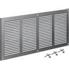 Steinberg14 Griglia di Ventilazione Rettangolare 400x200 mm - Griglie di Aerazione in Metallo Acciaio Inox - Serranda di Scarico dell'aria con Zanzariera - Bocchetta Interna a Parete e a Soffitto
