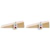 haggiy Cuneo Legno Duro Faggio 10 pz. - Fermaporta 80x25x20mm (Confezione da 2)
