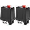 QWORK® 4 Fori pressostato compressore aria, pressostato compressore 220V, per compressori d'aria (Confezione da 2)