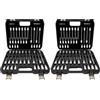 HASKYY 26 pezzi Set di chiavi a bussola con criccetto XZN I M4, M5, M6, M8, M9, M10, M11, M12, M13, M14, M16, M18 (Confezione da 2)