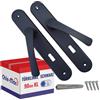 Chle-Mar Maniglia per porta con placca lunga Nera / 90 mm/per chiave | Placca lunga, Set per porte interne, Ferramenta, Maniglie con foro per serratura, Set