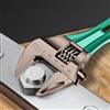 Generic Mini chiave inglese regolabile con manico corto, ganascia larga con marcature laser per lavori idraulici in spazi ristretti, verde