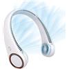 CIVPOWER Ventilatore da collo: ventilatore portatile per il collo, ricaricabile, senza pale, 3 velocità, batteria 4000 mAh, funzionamento tramite USB, design per cuffie indossabili, per uomini e donne